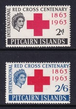 PITCAIRN ISLANDS 1963 QEII Red Cross Centenary set of 2 SG 34-35 MNH/**