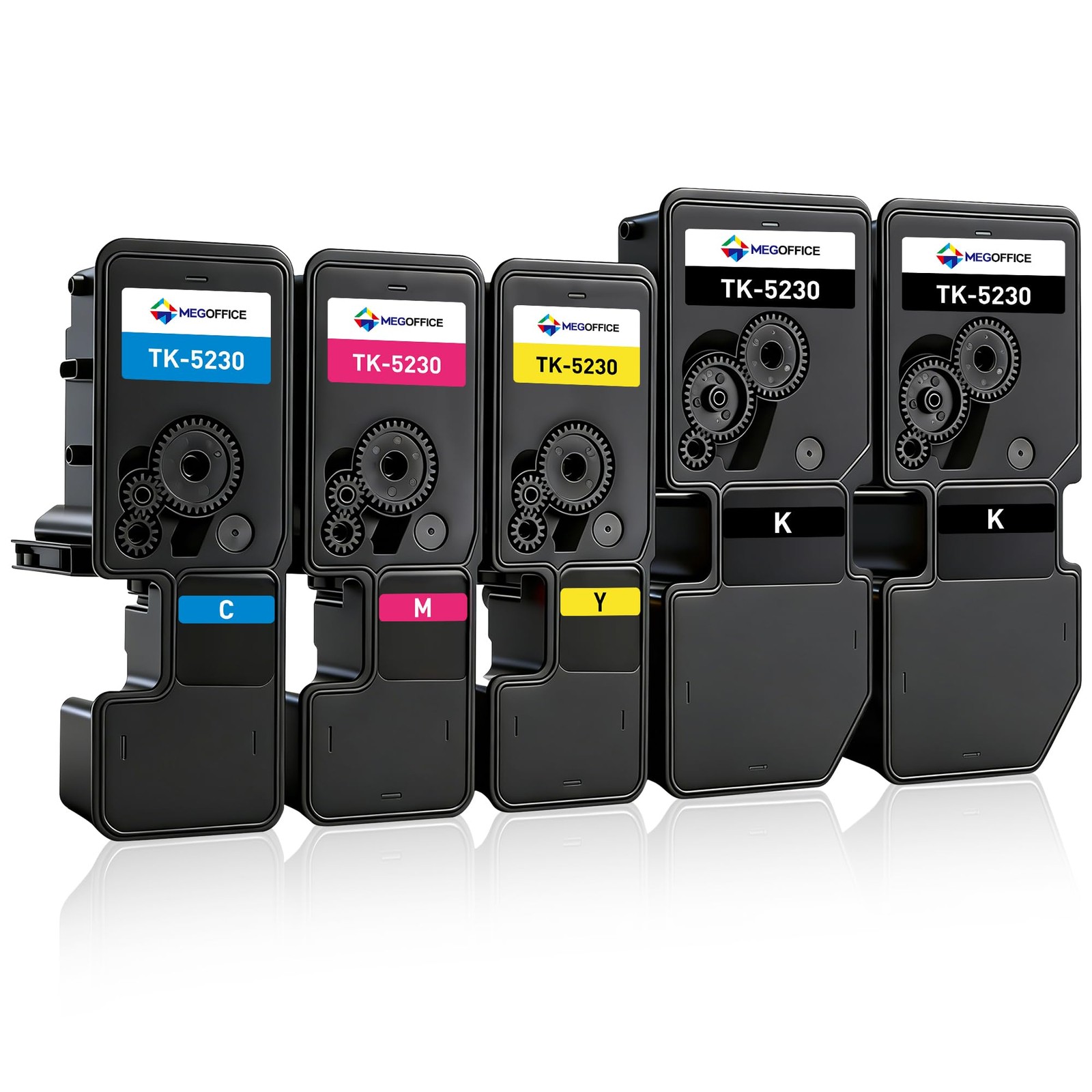 Toner TK-5230 Kyocera lot de 5 cartouches de rechange CMYKK pour imprimante