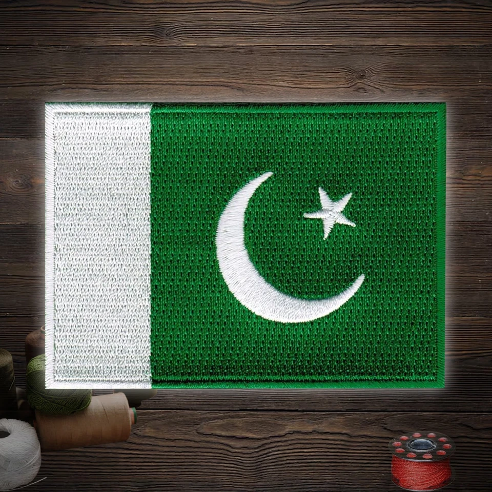 Pakistan Flag Patch – 2.2"x3" Embroidered Iron-On Sew-On Badge for Jackets & Bag - Image 3 of 4