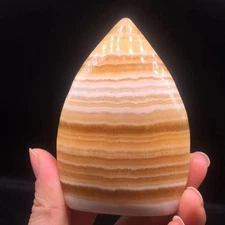 Natural Gold Frozen Stone Crystal Orange Calcite Freeform Decoration Healing 1Pc