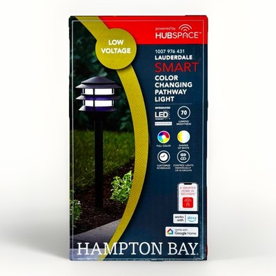 NEW Hampton Bay Lauderdale Smart LED Pathway Light- Color Changing WiFi Hubspace