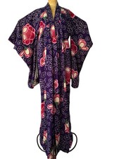Vintage Kimono Robe Silk 1970s