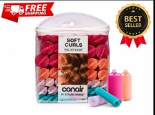 Conair 48 Count Self Grip Foam Hair Rollers Assorted Colors for Voluminous Curls