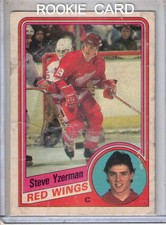 1984-85 OPC O-Pee-Chee hockey Steve Yzerman RC rookie original card POOR WINGS