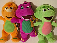 Barney  Friends Plush Lot of 3 Barney BJ Baby Bop Stuffed Animals NWT