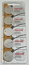 5 Maxell 2025 CR2025 Micro Lithium 3V Low Drain Coin Cell Batteries Exp 2033