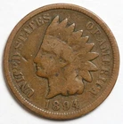 1894 1c Indian Head Cent - RAW - Nice Looking Original IHC Penny