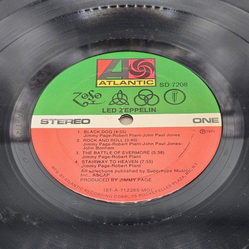 Led Zeppelin 4 IV Untitled Original 1971 Press Vinyl Record LP Album With Inner - Picture 6 of 9