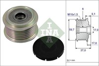 Schaeffler Ina 535 0017 10 Generatorfreilauf FüR Ford Usa
