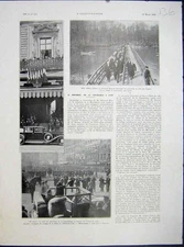 Original Old Vintage Print Lebrun Herriot President France Lyon French 1933