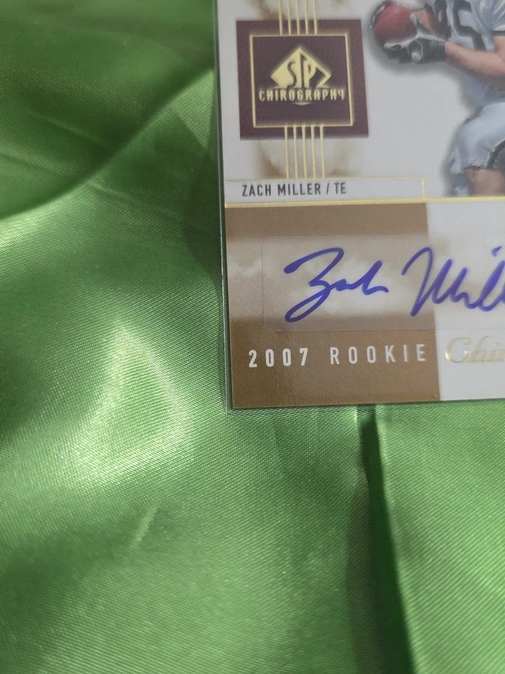 2007 SP Chirography Rookie Chirography Zach Miller RC Auto /699 RAIDERS SEAHAWKS - Image 2 of 4