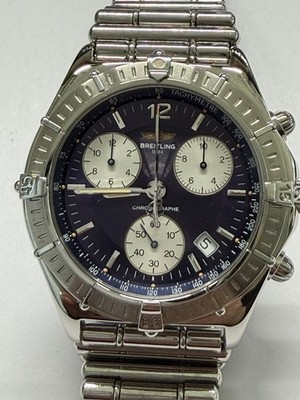 Breitling Early Windrider Purple/Blue dial - A53011 - aftermarket bracelet 