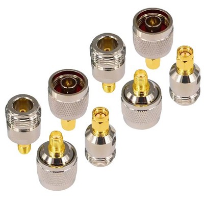 8PCS Type N Male&Female to SMA Male&Female RF Coaxial Connector Adapter Kit NEW