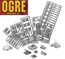 OOP Steve Jackson Games Ogre Miniatures Set 1 - 2018 Grey Kickstarter exclusive