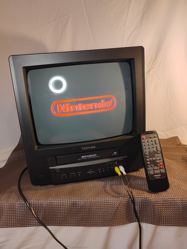 🔥Toshiba MV13K2 13" CRT Röhren TV Videorecorder Combo mit Fernbedienung Retro Gaming getestet Top