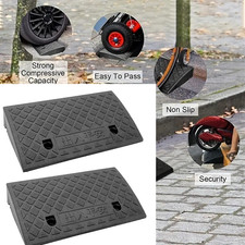2-Pack Driveway Ramp Heavy Duty Vehicle Curb Rubber Threshold Ramp Professional