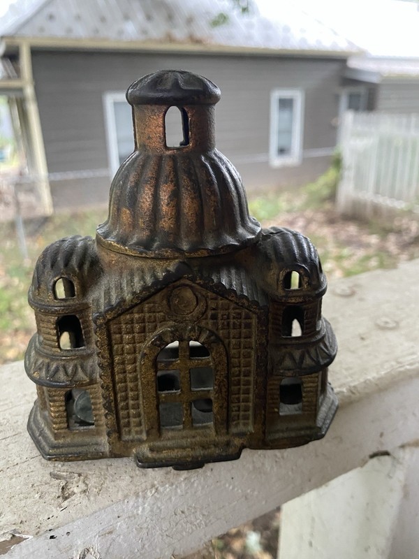 Delightful Domed Mosque Cast Iron Metal Still Bank