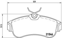 Brembo P 56 022 Bremsbelagsatz, Scheibenbremse For Nissan
