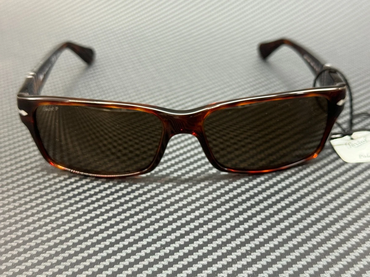 PERSOL PO2803S 24 57 Havana Rectangle Men's 58 mm Polarized Sunglasses