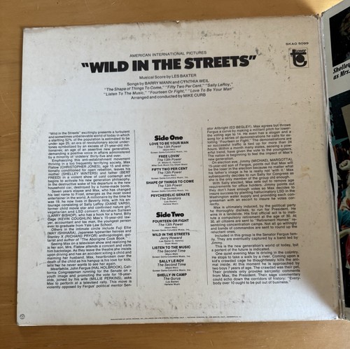 Wild In The Streets SKO5099 Record Album LP Original Motion Picture Soundtrack - Picture 2 of 3