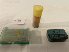 Lot Of 3 Packages Of Vintage Split Shots. Ideal Tin. Water Gremlin. Unknown.