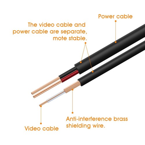 Floureon BNC Überwachungskamera Kabel für CCTV, DV 10m/30m/40m/50m/60m - Bild 4 von 27
