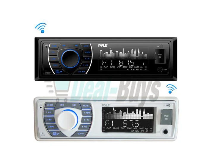 Pyle Bluetooth Marine Receiver Stereo MP3/USB/SD Readers, AM/FM Radio