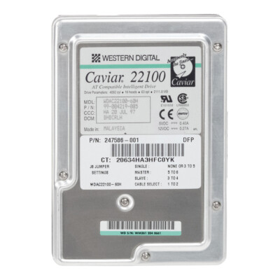 WD CAVIAR WDAC22100-60H 22100 2.1GB ATA 5.2K 3.5'' 
