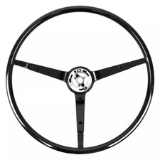 1965-1966 Ford Mustang Standard Black Steering Wheel New Quality Reproduction