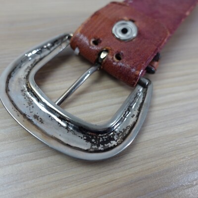 Belt Womens Brown Leather Western Buckle XS Native Cowgirl  display picture 2