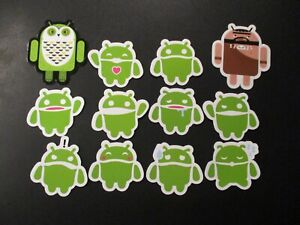  ANDROID  twelve 12 STICKER  SET lot robot logo  google for 