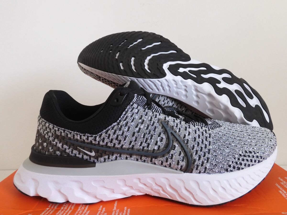 Nike React Infinity Run Flyknit FK 3 Black-Smoke Grey-Fog Sz Nike React Infinity Run Flyknit FK 3 Black-Smoke Grey-Fog Sz