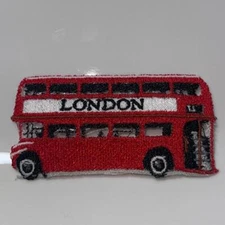 London Bus Iron On Embroidery Patch