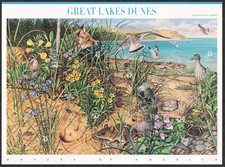 US S/A sheet of 10 Tenth in the Nature series  #4352 Great Lake Dunes Mint Sheet
