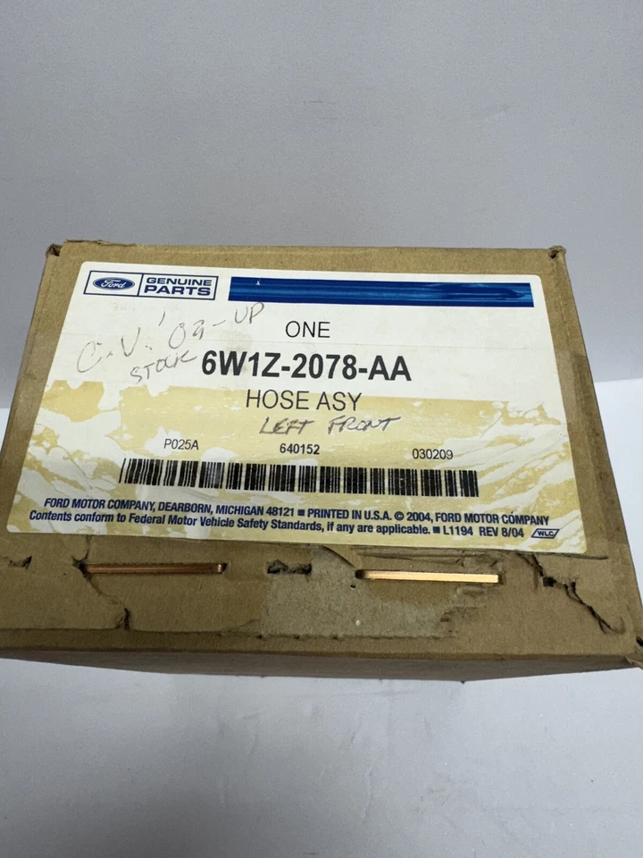 Mangueira hidráulica de freio Mercury Grand Marquis 2003 - 2010 2011 6W1Z-2078-AA NOVA FABRICANTE DE EQUIPAMENTO ORIGINAL - Imagem 2 de 2