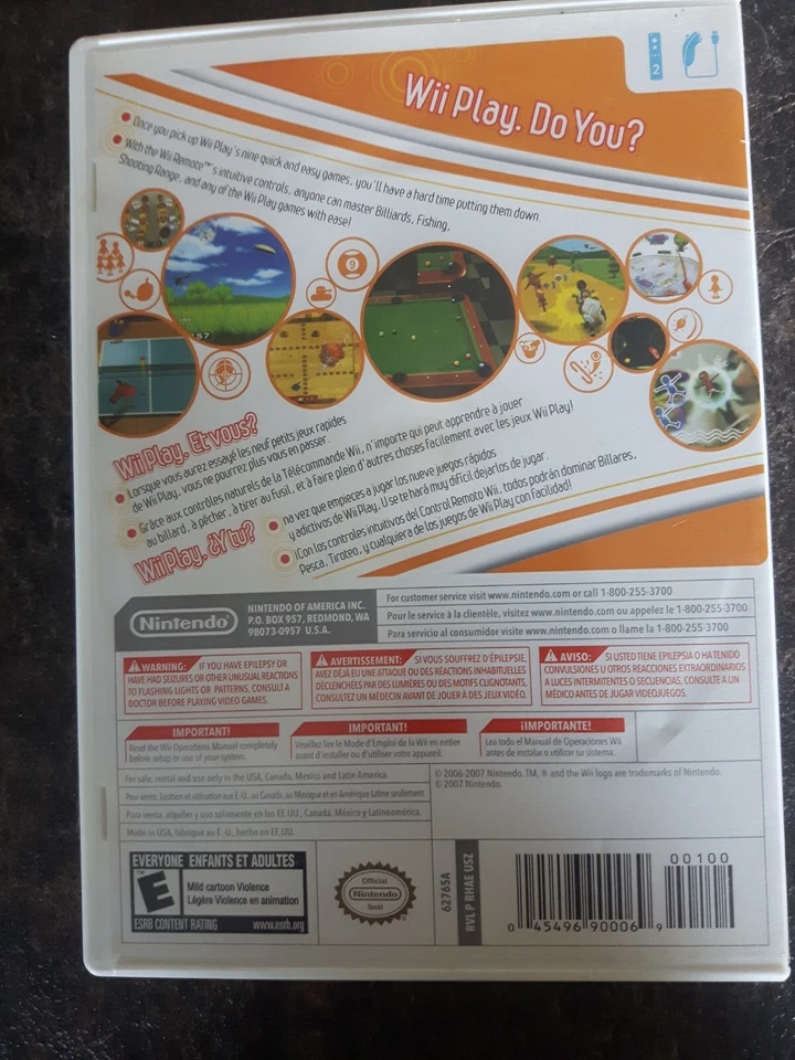 Wii Play 2007 Nintendo Wii Game Good Condition No Manual - Image 2 of 2
