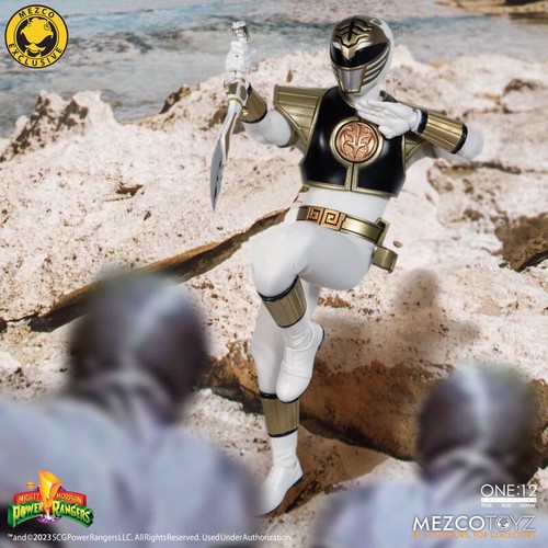Mezco Toyz Power Rangers Exclusivo Blanco Ranger Mezco 1/12 MDX MMPR NUEVO Sellado - Imagen 8 de 20