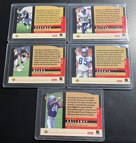 1995 UD SP Football Special F/X Red Die-Cut Holoview Complete 40-Card Holo Set - Picture 13 of 17