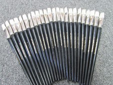 24-ARTIST QUALITY WHITE BRISTLE OIL/ACRYLIC Brushes 22