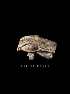 Auge des Horus Amulett aus dem alten Ägypten, Eye of RA Anhänger Halskette aus Granit