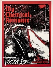 My Chemical Romance Poster/Print Toronto Gig Flier Grim Reaper MCR Gerard Way