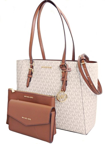 Michael Kors Charlotte LG mort 3 EN 1 sac à bandoulière en cuir + 2 x sacs à bandoulière neuf - Photo 5 sur 24
