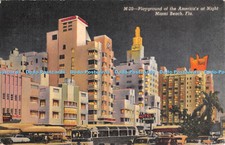 R339335 Playground of the Americans at Night Miami Beach Fla M 20 Gold Stream Ca