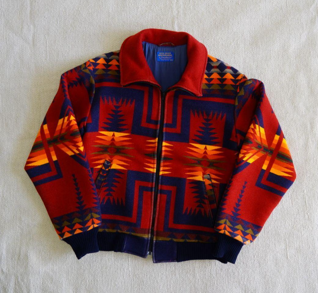 80s PENDLETON USA製　ウールジャケット 90年代 90s ペンドルトン アメリカ製 総柄 大判 | ビンテージ