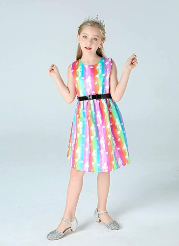 Girl Christmas Party Dress Tutu Toddler Teen Big Kids Flower (Size:10-11Years) - Picture 6 of 9