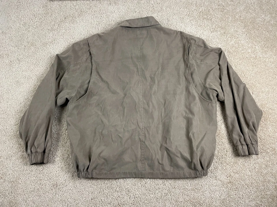 Vintage Weatherproof Bomber Jacket Mens XXL Full Zip Pockets Collar Solid Brown - Image 2 of 4