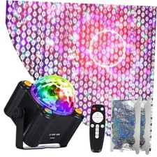 Sound Activated Disco Party Lights, DJ Disco Ball Light with Remote, Strobe