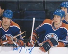 Wayne Gretzky SIGNED Edmonton Oilers 8x10 w/ Messier Autographed with PROOF COA