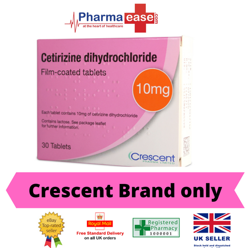 1 X 30 CRESCENT Cetirizine Hay Fever, Pet Allergy Relief Antihistamine