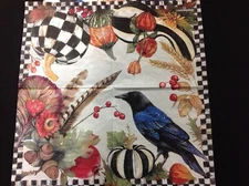 MacKenzie Childs Crow (1) Paper Cocktail Napkin Decoupage